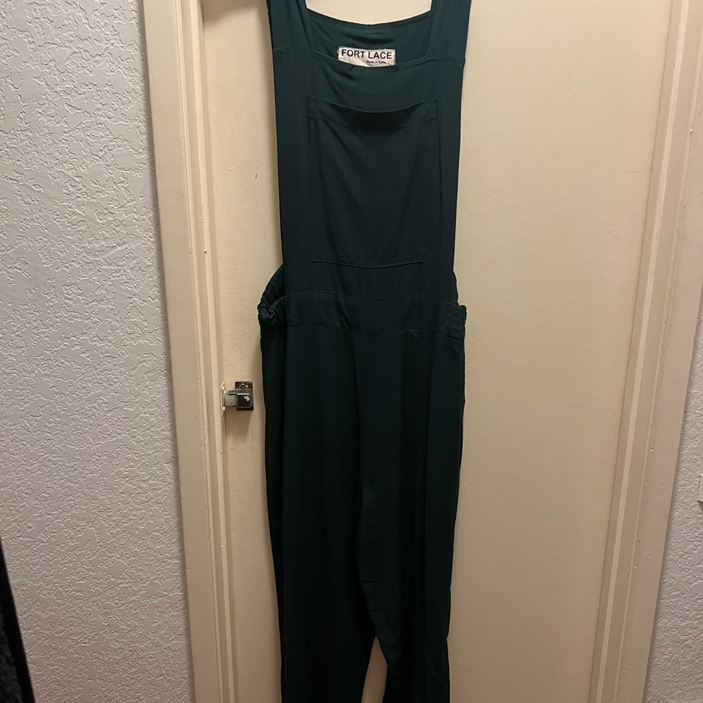 Handmade Sri Lankan Emerald Green Jumpsuit Size M - NWOT